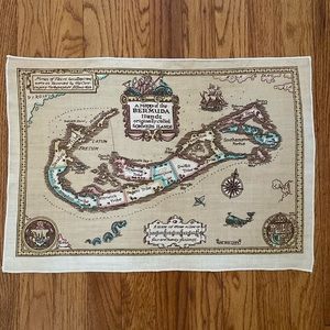 VTG Pure Irish Linen Bermuda Map